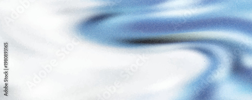 Abstract blue white luxury fabric wave background with copy space. Smooth liquid wave. Elegant shiny silk satin texture.