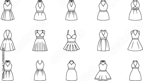 Of a woman in a white dress with various hairstyles and poses fashion