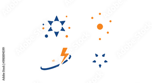 Interstellar Energy Line art abstract simple shapes illustration