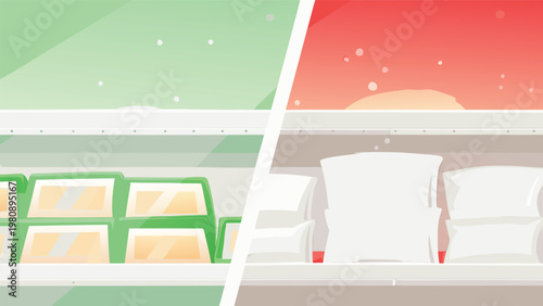 Customer Comparing Deals Scene Vector Illustratio