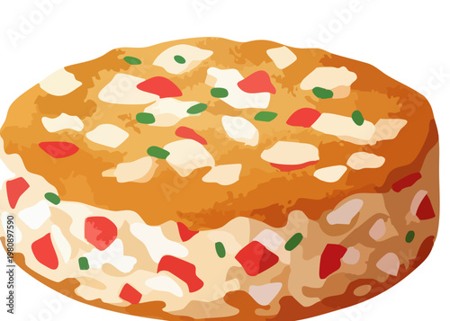 Delicious homemade pizza with melted cheese.