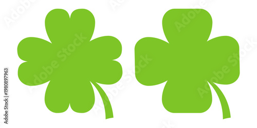 Clover leaf illustration in flat style. Clover leaf vector design symbolizes trust, hope, love, and good luck.