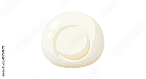 A dollop of creamy white cosmetic product.