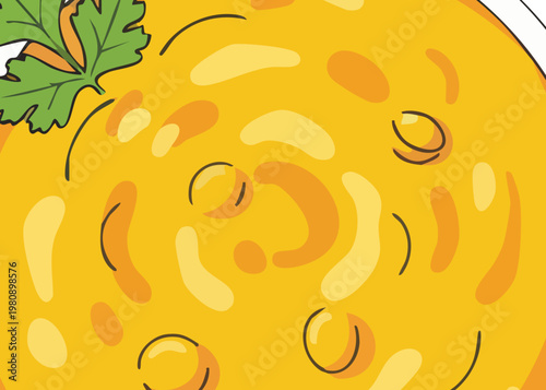A vibrant illustration of melted cheese.