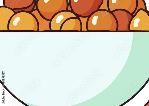 A bowl of colorful candy or sweets.