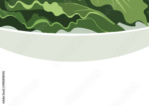 A plate of fresh green lettuce leaves.