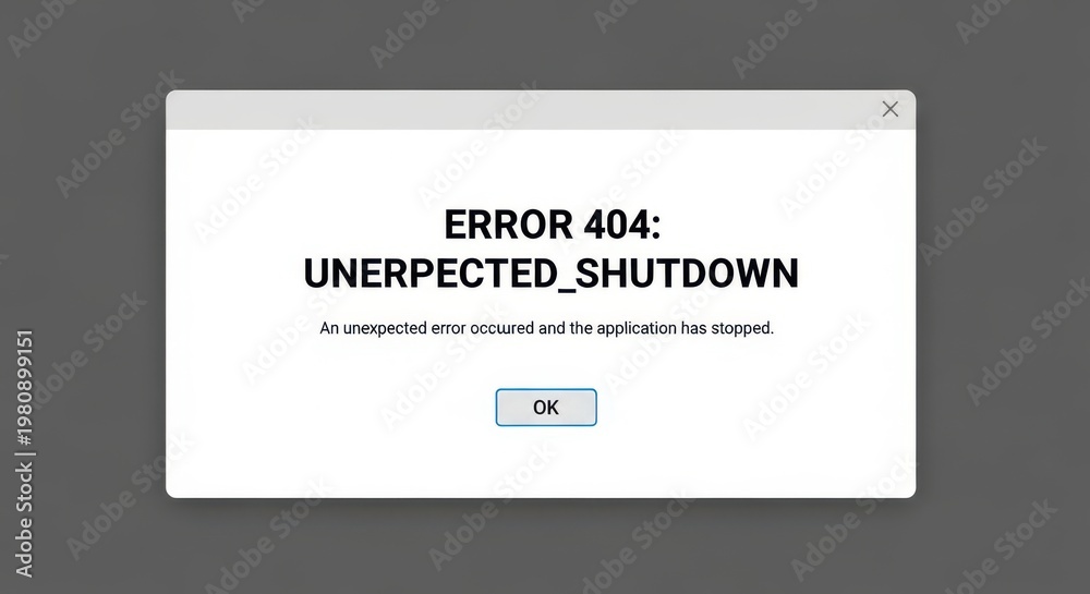 Obraz premium Computer screen with error 404 message