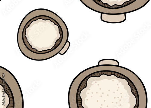 A digital illustration of ceramic tea cups.