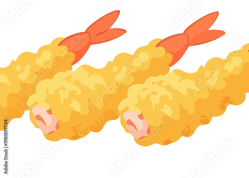 A plate of delicious tempura shrimp.