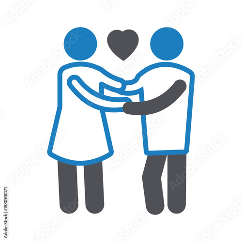 Heart Connection Vector icon which can easily modify or edit