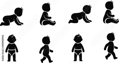 Infant development stages a visual representation of growth and milestones