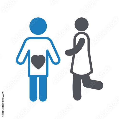 Mutual feelings Vector icon which can easily modify or edit