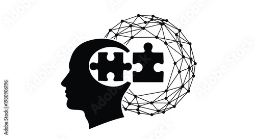 Brain puzzle pieces coming together