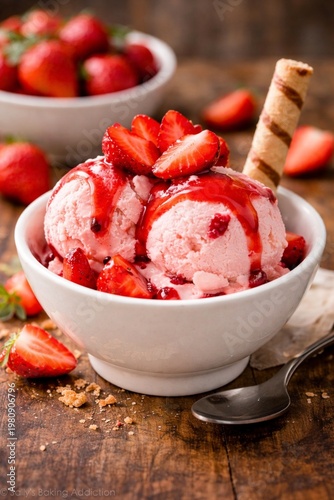 Sobremesas de Morango - Delicias de Morango - Sorvete - Doces - Cakes