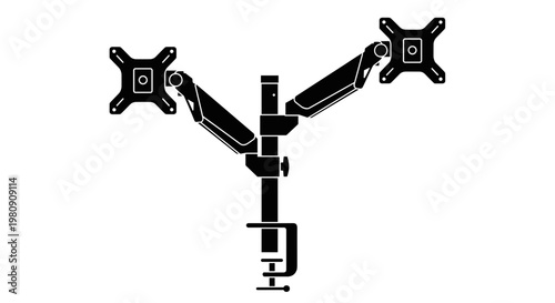 Triple Monitor Computer Desk Mount.
