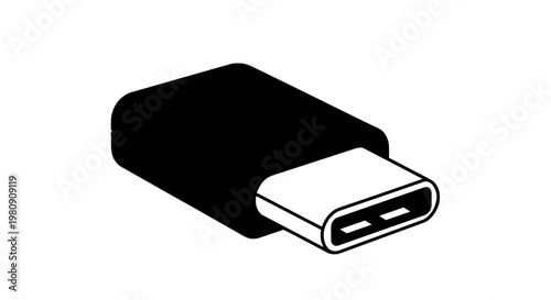 USB C adapter connector closeup.