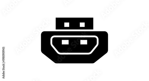 Usb connector plug symbol icon.
