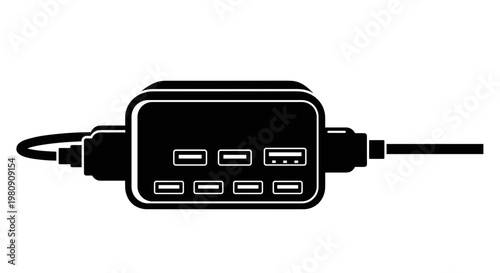 USB Hub With Multiple Ports.