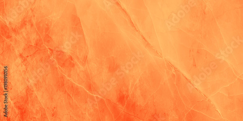 Vibrant orange marble texture background with natural cracks and veins for design and decoration