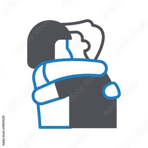 Warm Hug Vector icon which can easily modify or edit