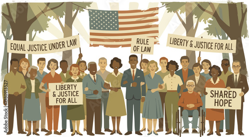 People Celebrating Law Day Advocating for Equal Justice Under Law and Shared Hope