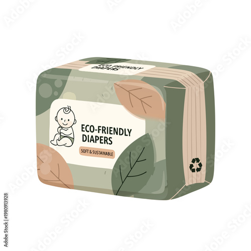 Eco Friendly Baby Diapers Pack with Natural Design for Comfort and Sustainability