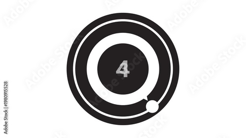 animation footage countdown black simple design video 4k