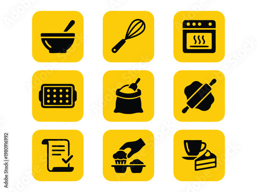 Baking and Cooking Icons Set 2.