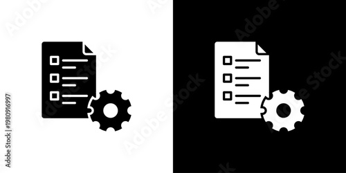 Planning Icon Sheet Black And White