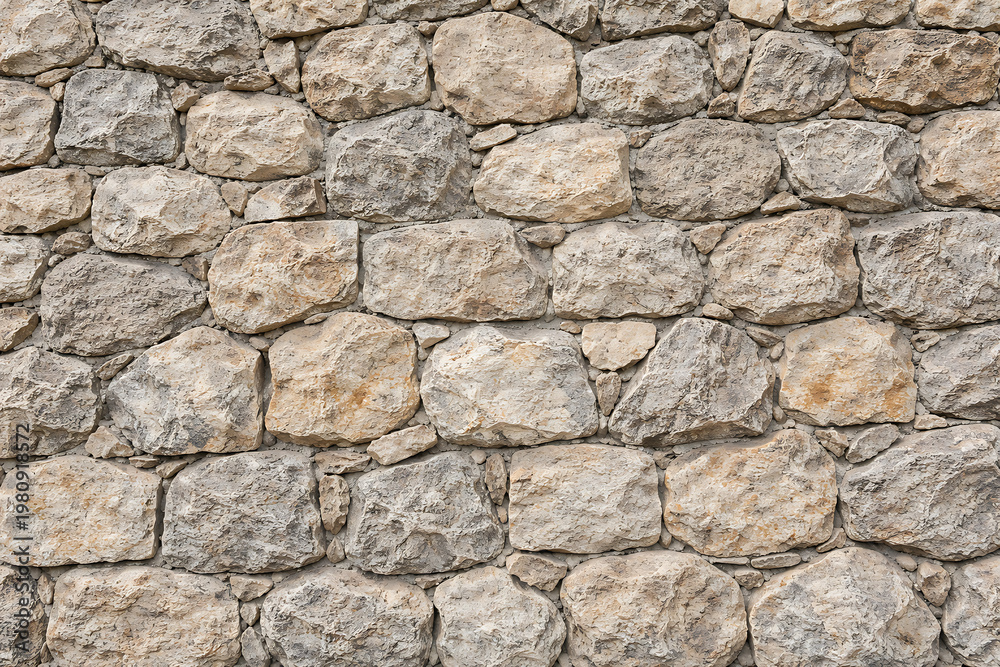 Fototapeta premium Close up of a weathered stone wall with natural textures