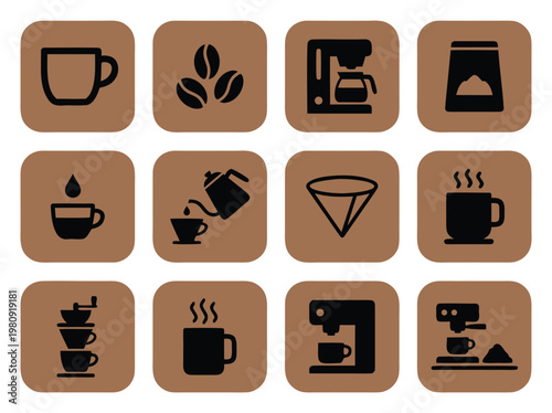 Coffee Icons Collection.