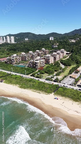 Beach, Ocean and City Skyline Surrounded by Nature