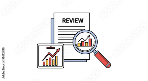 Process Documentation Line art creative abstract colorful shapes vector