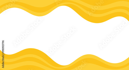 Dynamic Abstract Yellow Wavy Background Design with Fluid Swirls and Smooth Organic Curves, offering a vibrant graphic template for modern digital and print media