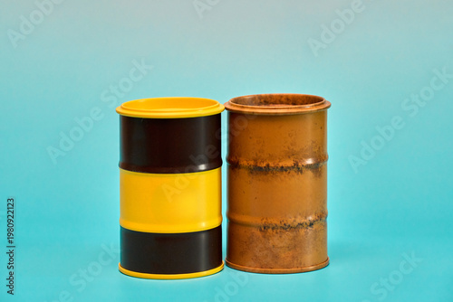 Two Metal Cylindrical Containers - Classic Design