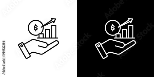 Profit Icon Sheet Black And White