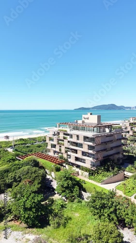 Beach, Ocean and City Skyline Surrounded by Nature