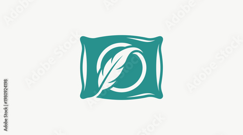 Abstract Logo Featuring a Pillow and Feather