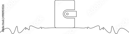 A simple line drawing of a door lock on a white background with wavy lines