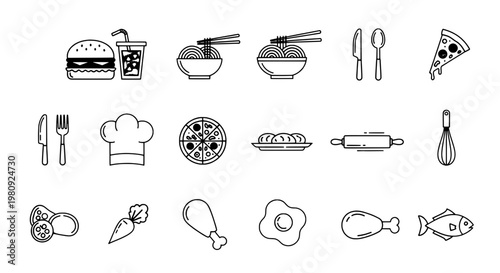 Knife tactical combat with double-edged blade for survival and sport hunting illustration icon set on white background