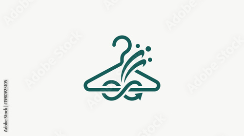 Abstract Hanger Logo with Flowing Elements