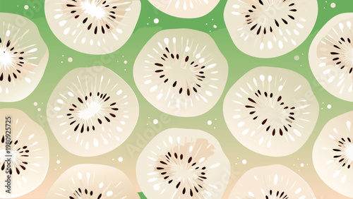 Seamless Dried Kiwi Slice Pattern Scene Vector il