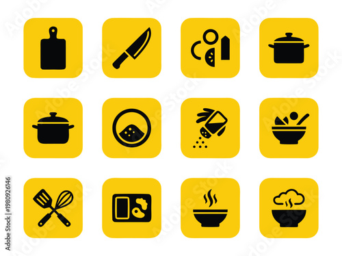 Collection of Kitchen and Cooking Icons.