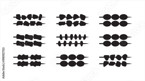 Modern filtering and sorting symbols featuring structured horizontal layouts