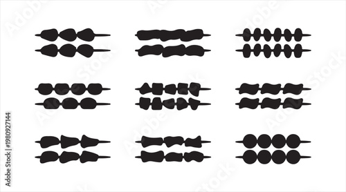 Abstract organization and categorization icons collection for data management concepts