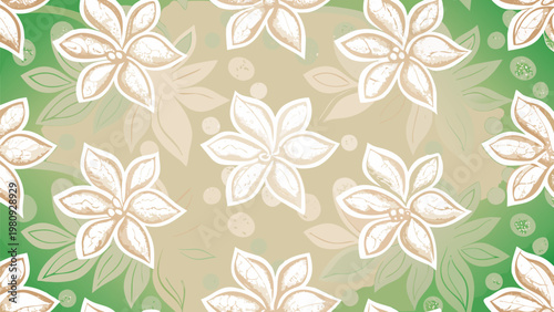 Seamless Vintage Botanical Dried Fruit Pattern Sce