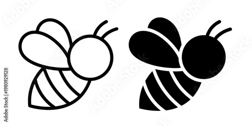Beekeeping and Honey icon set label, logo, badge, sticker, sign, symbol, banner, line, flat vector, isolated illustration. Nest, bee, beehive, honeycomb, honey, pollen, jar, hive, spoon, flower icons.