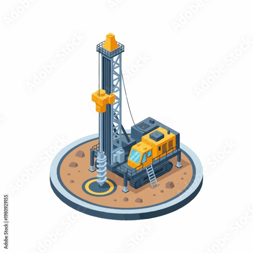 Canvastavla Heavy duty drilling rig for industrial construction projects.