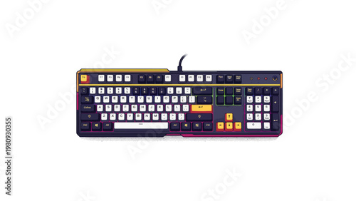 Closeup of a computer keyboard.