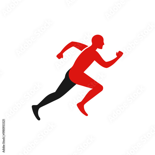 Running Athlete Silhouette SVG Vector Icon